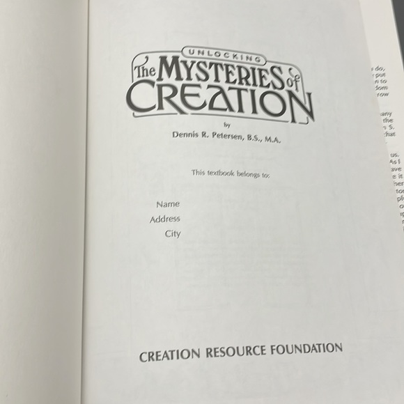Unlocking the Mysteries of Creation Hardcover Dennis Petersen, volume 1 - Picture 3 of 4